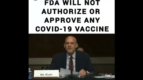 FDA will not approve the vax