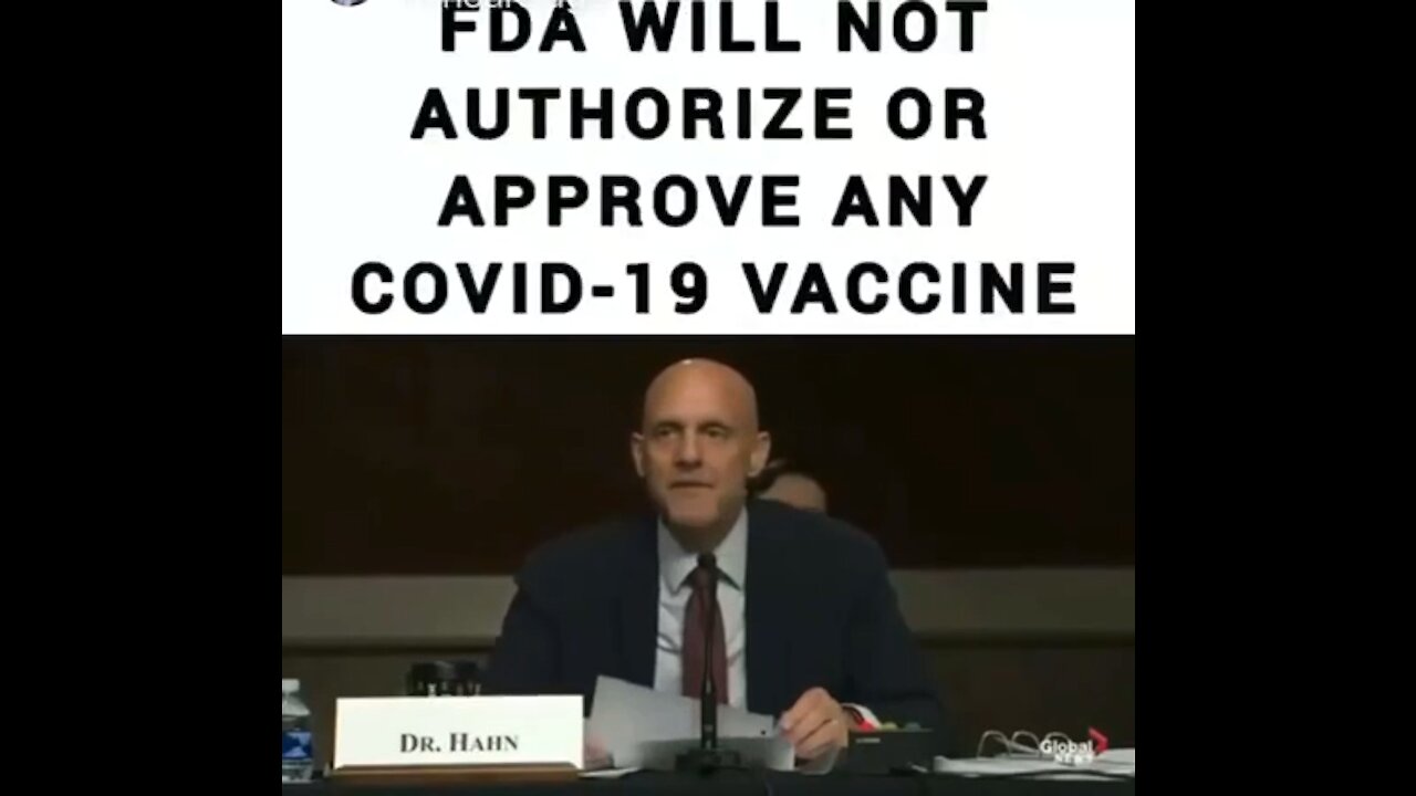FDA will not approve the vax
