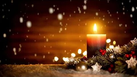 🎄Christmas Piano Music Ambience with Candle and Snow | Instrumental Piano Christmas Music