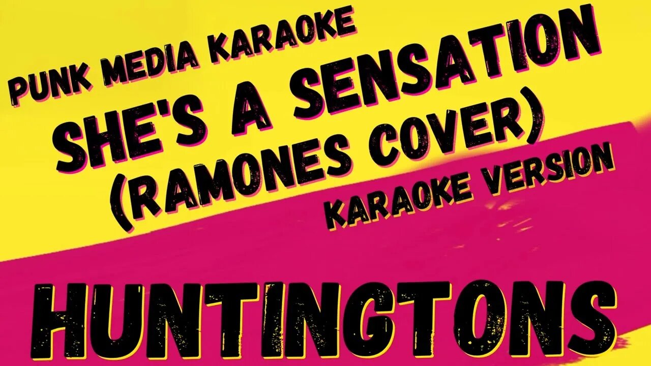 HUNTINGTONS ✴ SHE'S A SENSATION (RAMONES COVER) ✴ KARAOKE INSTRUMENTAL ✴ PMK