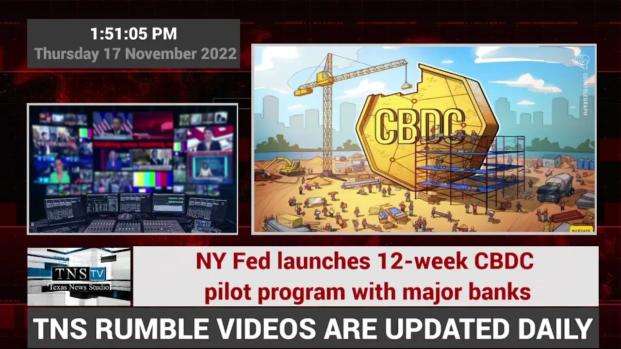 ITS COMING: NY Fed launches 12-week CBDC pilot program with major banks