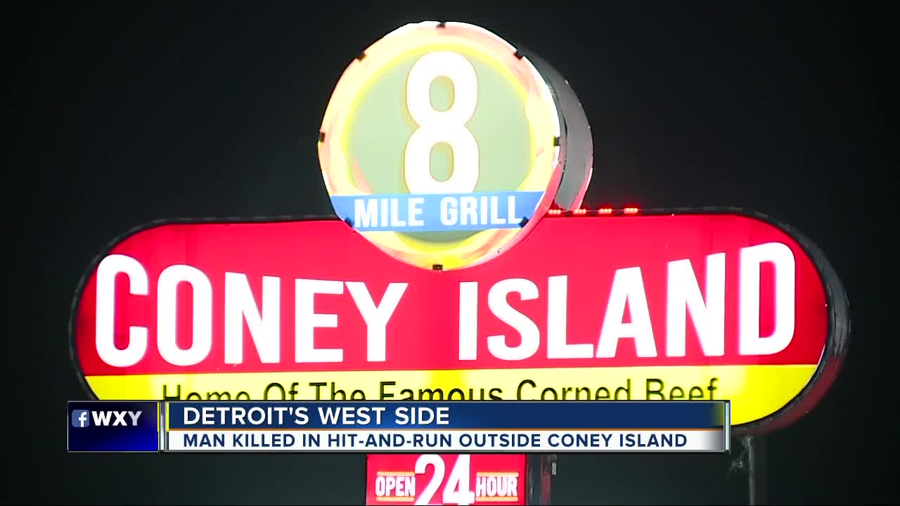 Man killed in hit-and-run outside coney island in Detroit