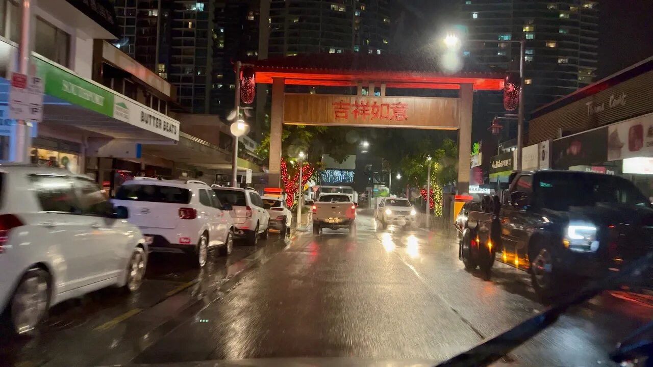 Night Drive on the Australian East Coast || GOLD COAST || SOUTHPORT