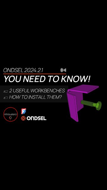 🧱 2 USEFUL Ondsel Workbenches - FreeCAD Addon Manager - FreeCAD Install Workbench | #Shorts