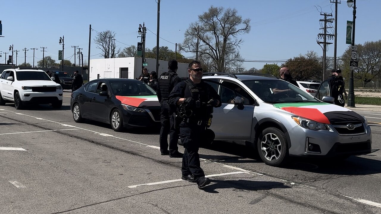 Mass Detainment of Pro-Palestine Caravan in Detroit