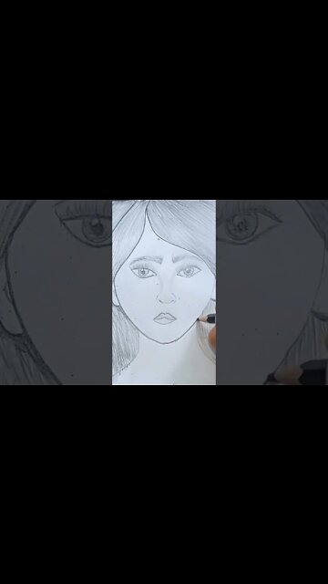 cute girl face drawing