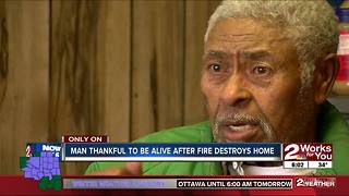 85-year-old man thankful to be alive after home destroyed by fire