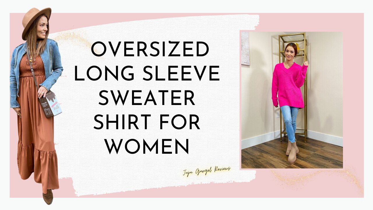 Oversized long sleeve sweater shirt for women review