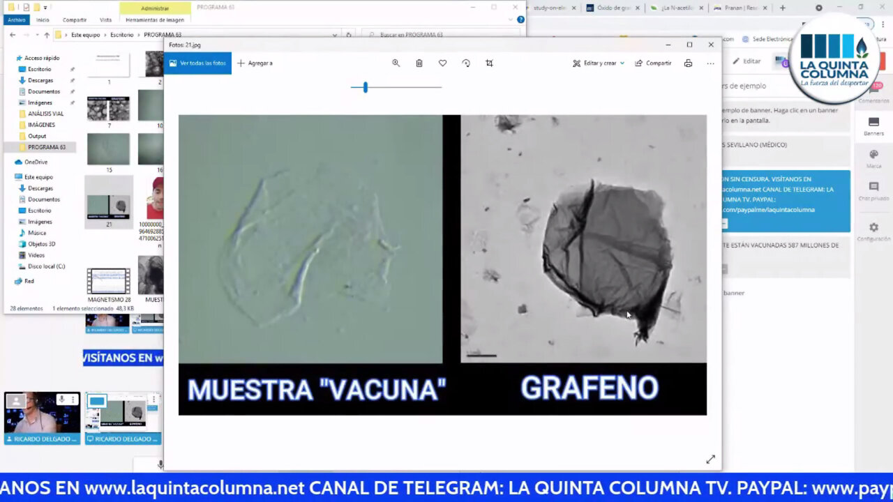 24Jun2021 CONTENIDO REAL DE LAS "VACUNAS" AL MICROSCOPIO ELECTRONICO del Doctor JOSE LUIS SEVILLANO · La Quinta Columna || RESISTANCE ...-