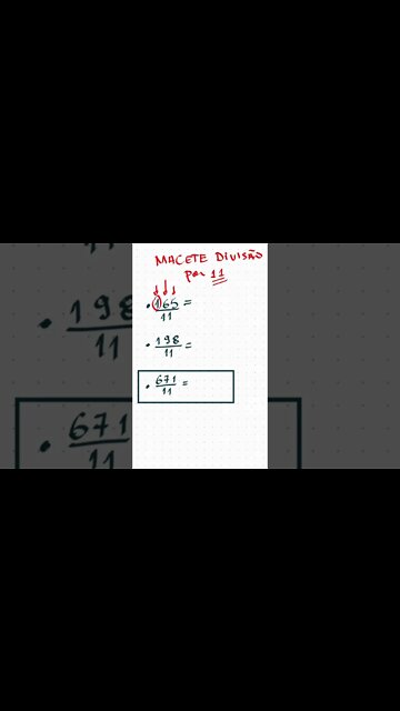 VOCÊ NUNCA VIU! MACETE NA DIVISÃO POR 11 @Professor Theago