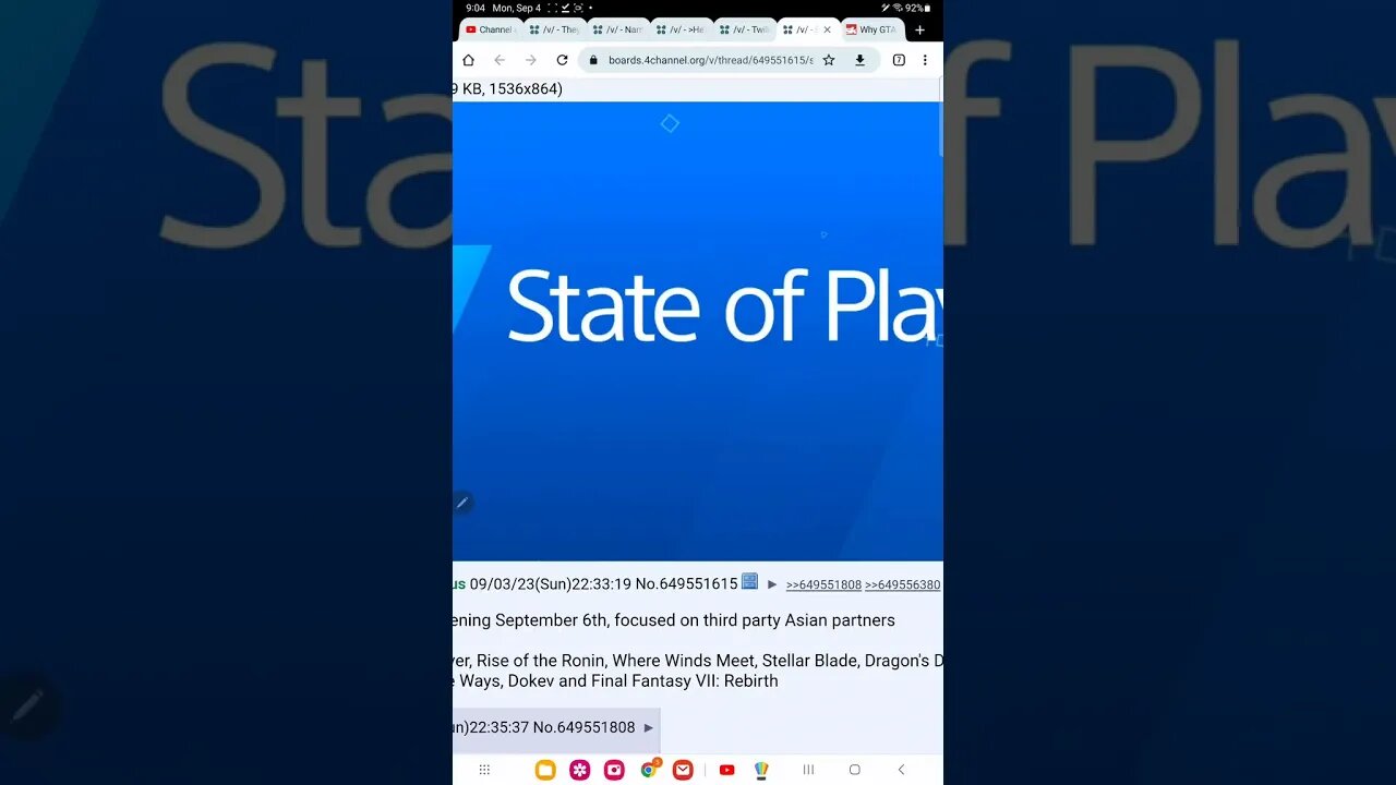 Playstation state of play September 6th leak