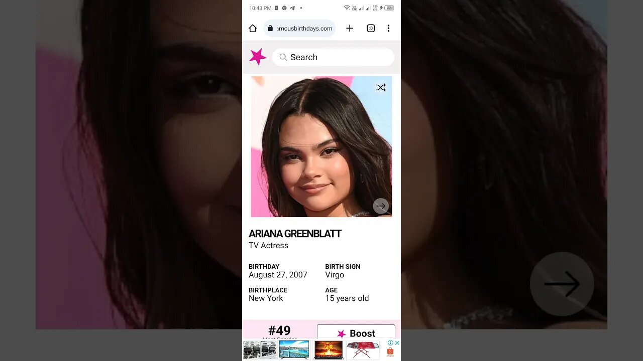 HAPPY 15 BIRTHDAY ARIANA GREENBLATT