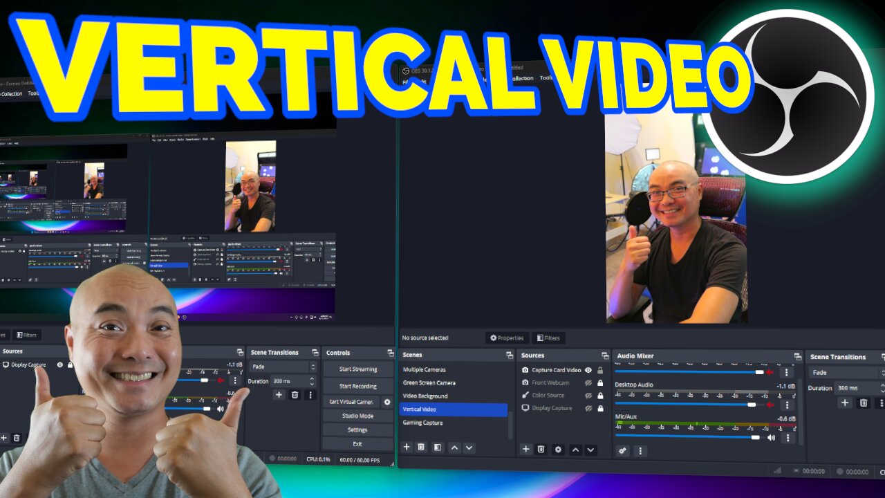 OBS Vertical Video With Camera! (Panasonic S5 IIX 6K Open Gate Mode)