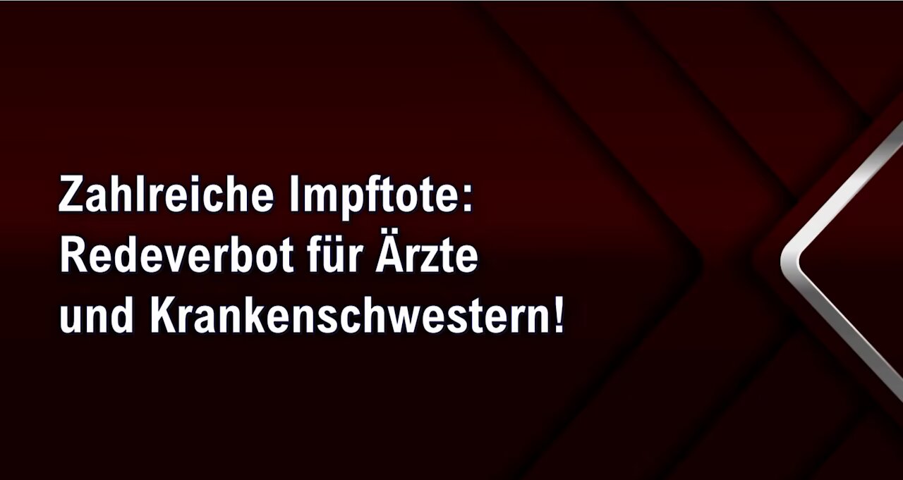 Zahlreiche Impftote: Redeverbot für Ärzte und Krankenschwestern!