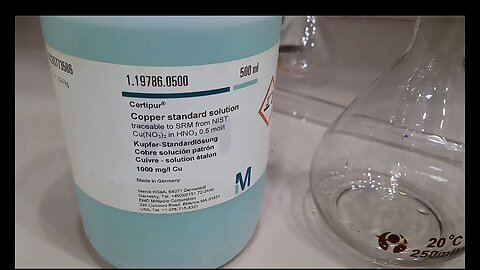 Preparation of Copper standard solutions by the dilution of 1000mg/L Copper standard.