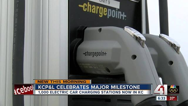 KCP&L reaches goal to install 1,000 electric vehicle charging stations