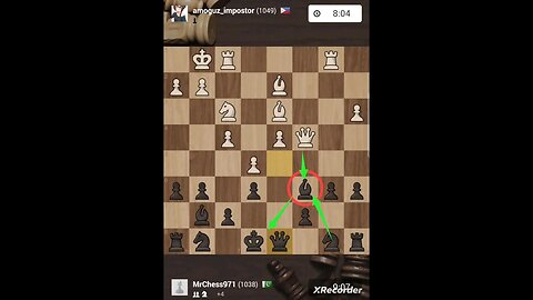 why Opponent kill Bishop with Queen #chess.