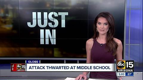 Attack stopped at middle school in Globe