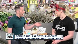 Getting the last of your goodies at the Broadway Market