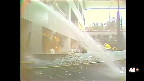 Dozens gather at the Skywalk Memorial on 40th anniversary of Hyatt Regency skywalk collapse