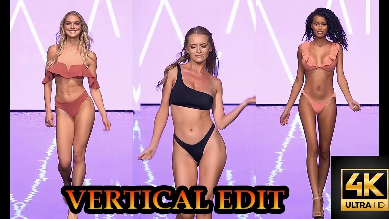 *Remastered* in 4k MIAMI SWIMWEEK Waikiki Water FASHION SHOW 2019 | Vertical 4k Edit 2022 Upload