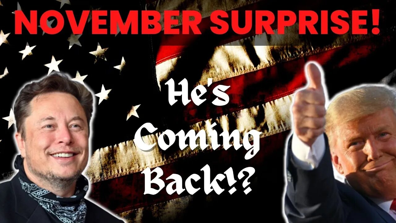 A November Surprise from Elon Musk?? The Return of Donald Trump to Twitter!