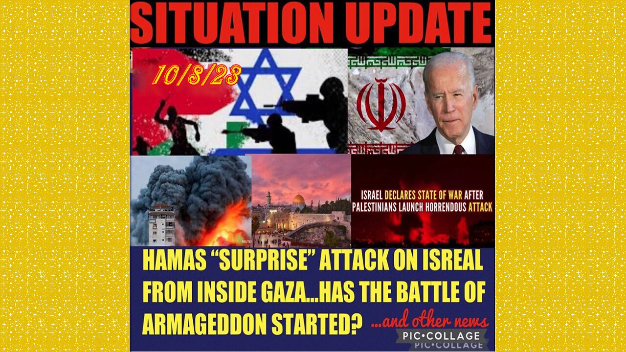 SITUATION UPDATE 10/8/23 - Michael Jaco Discusses Isreal/Hamas, Cartel Wars At Border, Speaker Trump