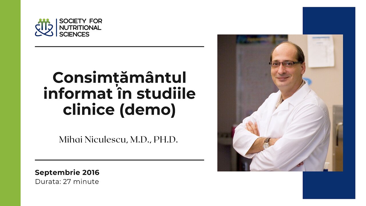 Consimțământ informat studii clinice - demo (Mihai Niculescu - 2016)