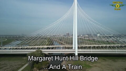 Margaret Hunt Hill Bridge & A Train - Dallas Texas #trains #dallastexas #railroad #djimini3pro