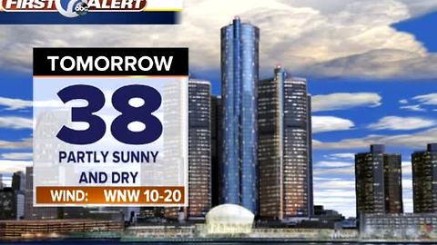 Slick spots from snow showers