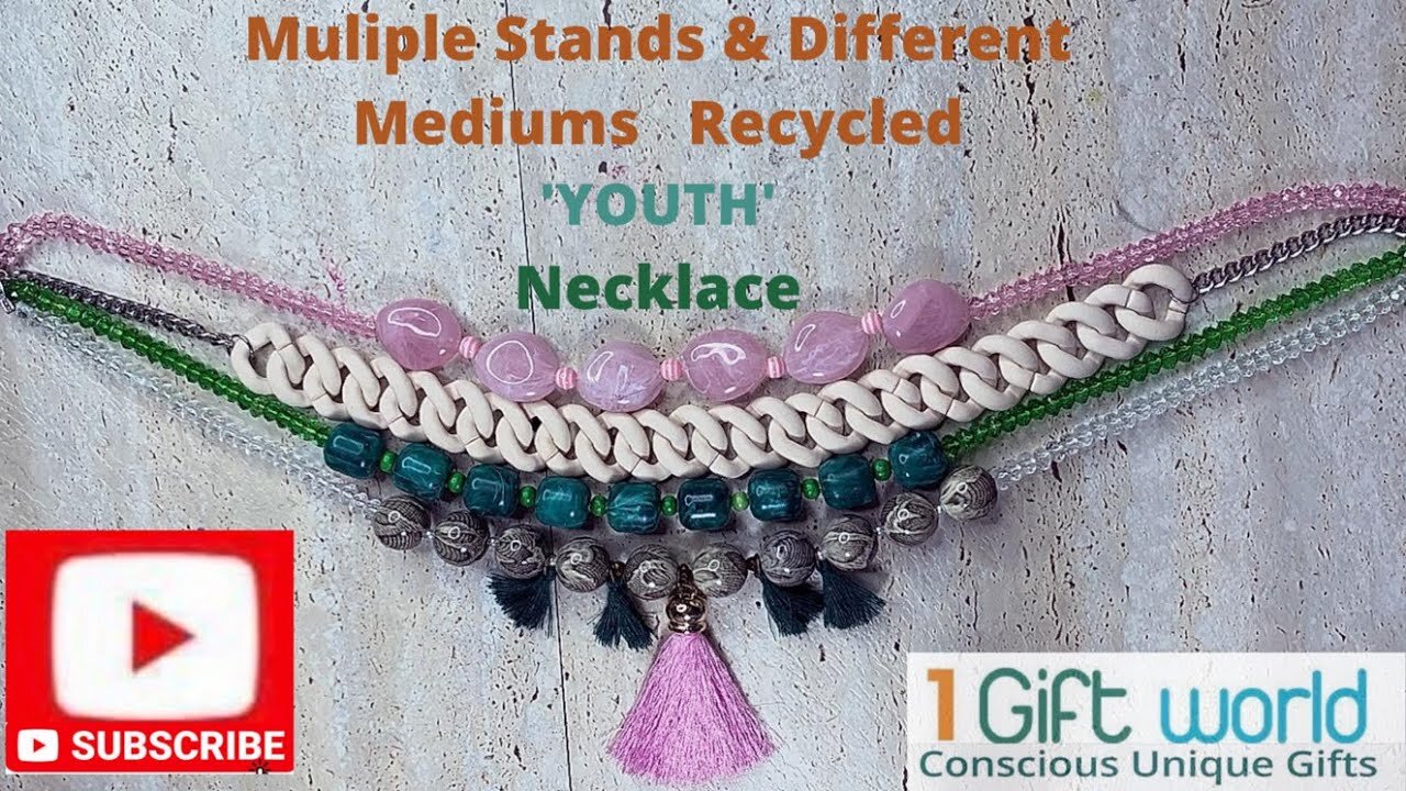 Make The Bib 'BLOOM' Necklace with Recycled Materials, Classic & Funky