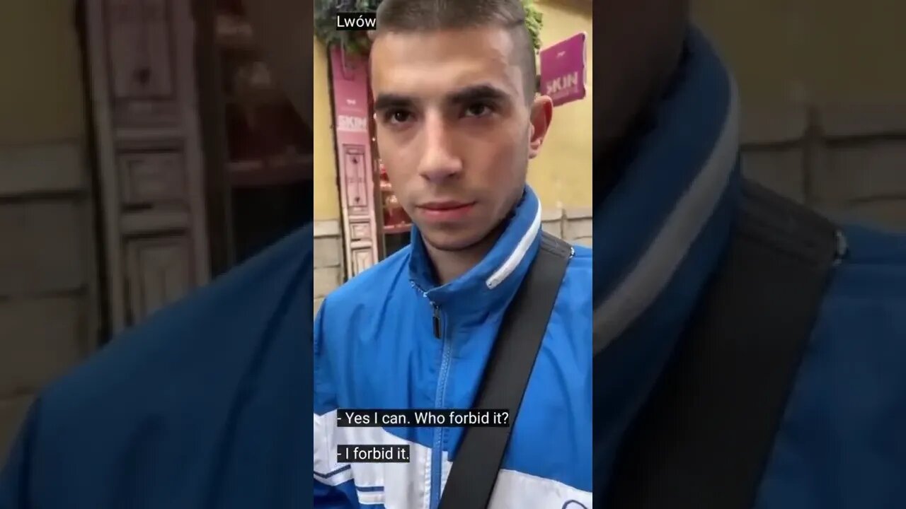 Just some more Ultra-Nationalist telling people what language to speak in Lviv, Ukraine
