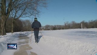 Skiing despite the cold