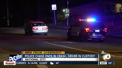 Police chase in San Diego, National City sparked by expired registration