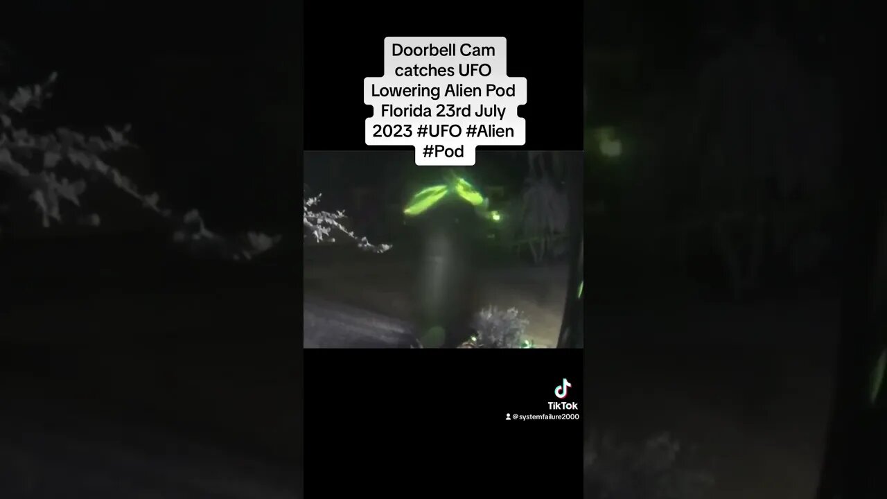 Doorbell Cam catches UFO Lowering Alien Pod Florida 23rd July 2023 #UFO #Alien #Pod