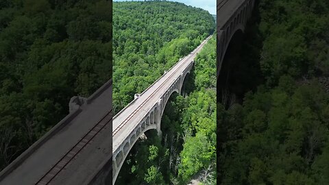 #djimini3 Flight over the #Martinscreekviaduct in Kingsley PA