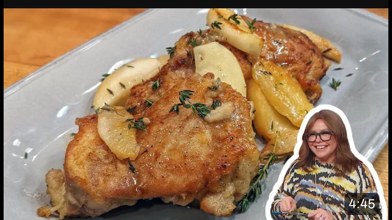 How to make chicken with apples and pears and cheesy potatos 😛