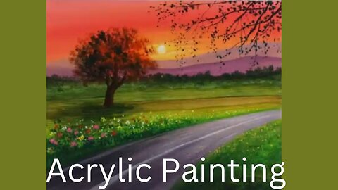 Sunset Painting | Landscape Painting For Beginners