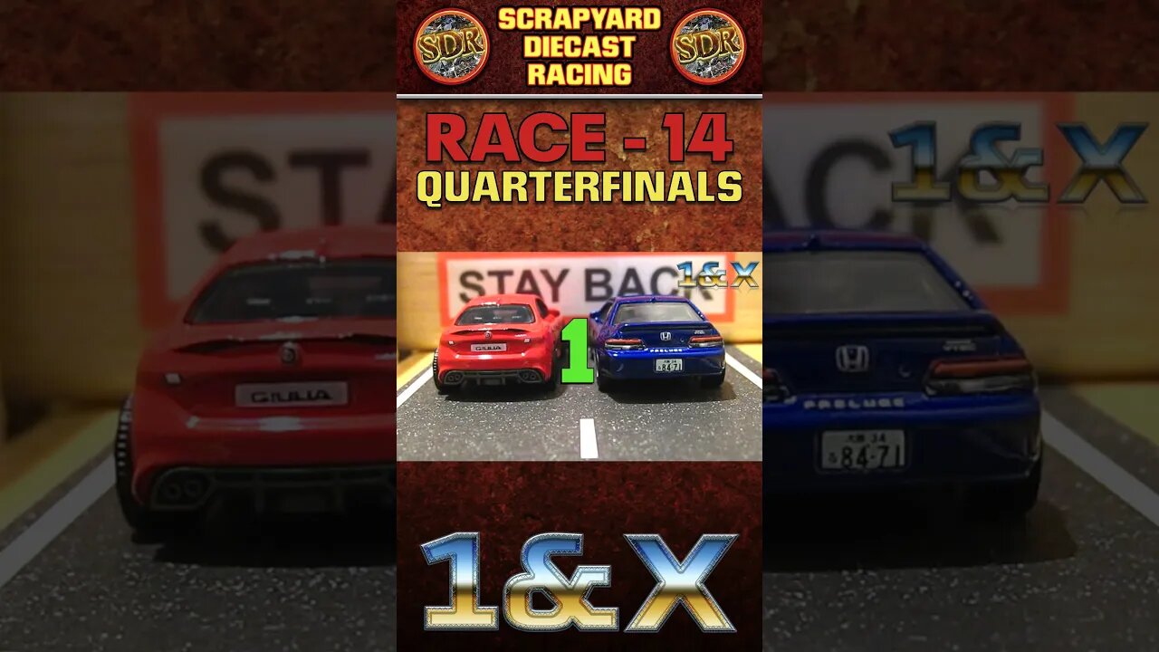 Honda Prelude VS Alpha Romeo | Quarterfinals | Diecast Racing Tournament #shorts