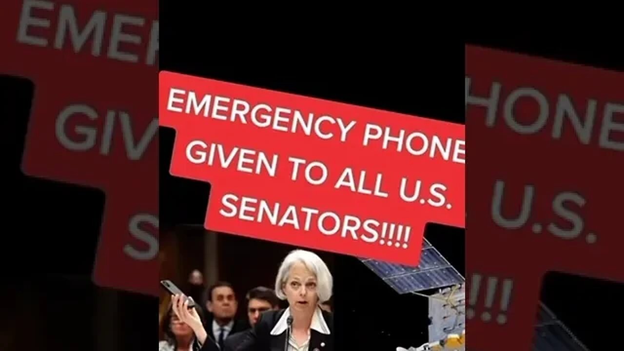 🚨US SENATORS HAVE BEEN GIVEN EMERGENCY SATELLITE PHONES 🚨