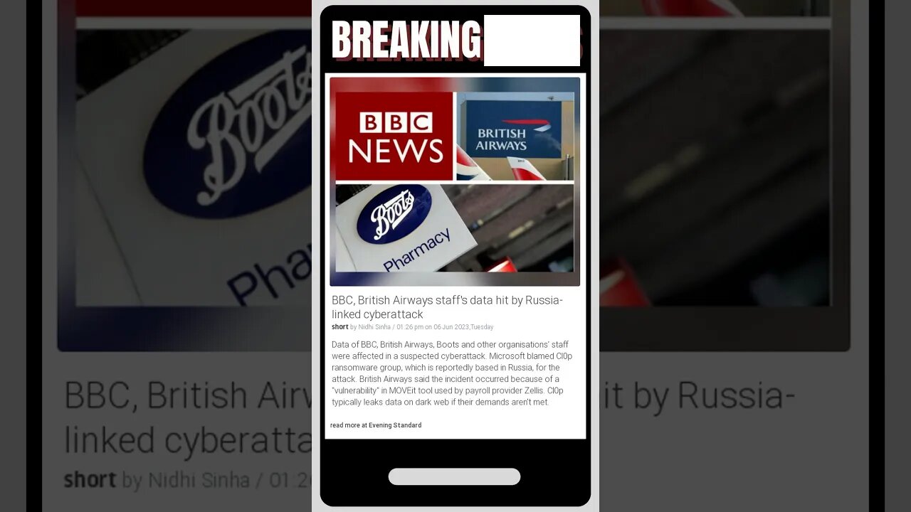 Alert: BBC, British Airways, and More Breached in Suspected Cyberattack | #shorts #news