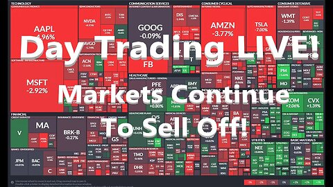 Day Trading LIVE!! Stock markets continue to Crash - Will there be a bounce?