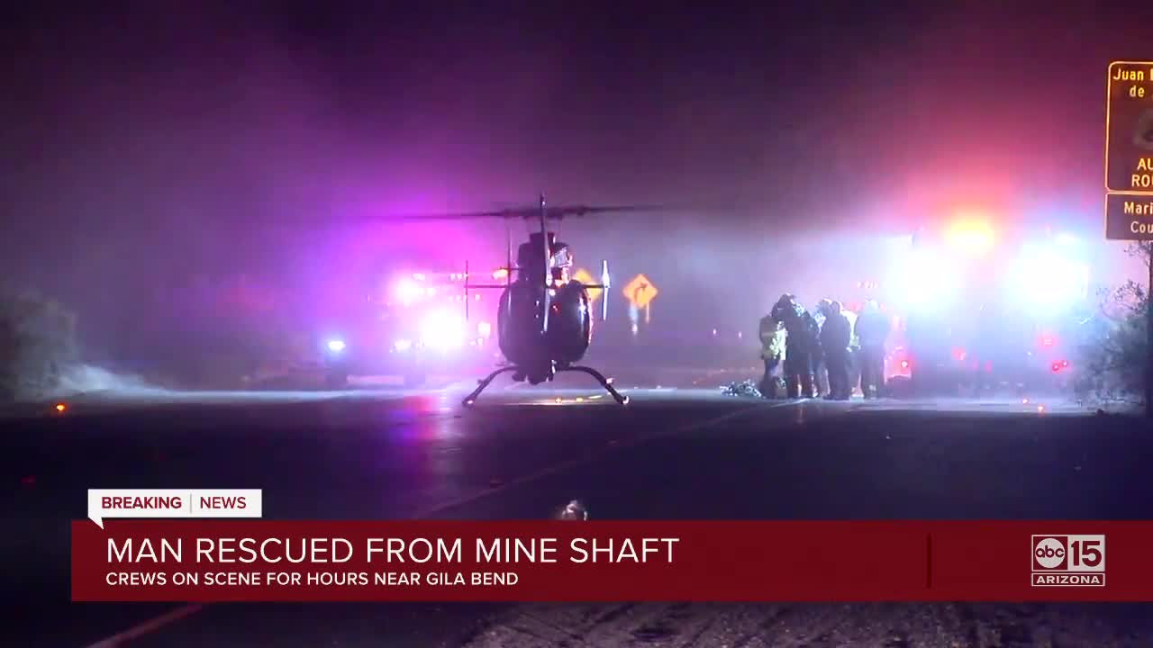 Man rescued from a mine shaft near Gila Bend