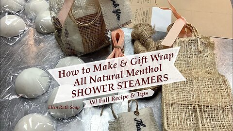 Easy DIY How to Make Natural Menthol SHOWER STEAMERS w/ Essential Oils + Recipe | Ellen Ruth Soap