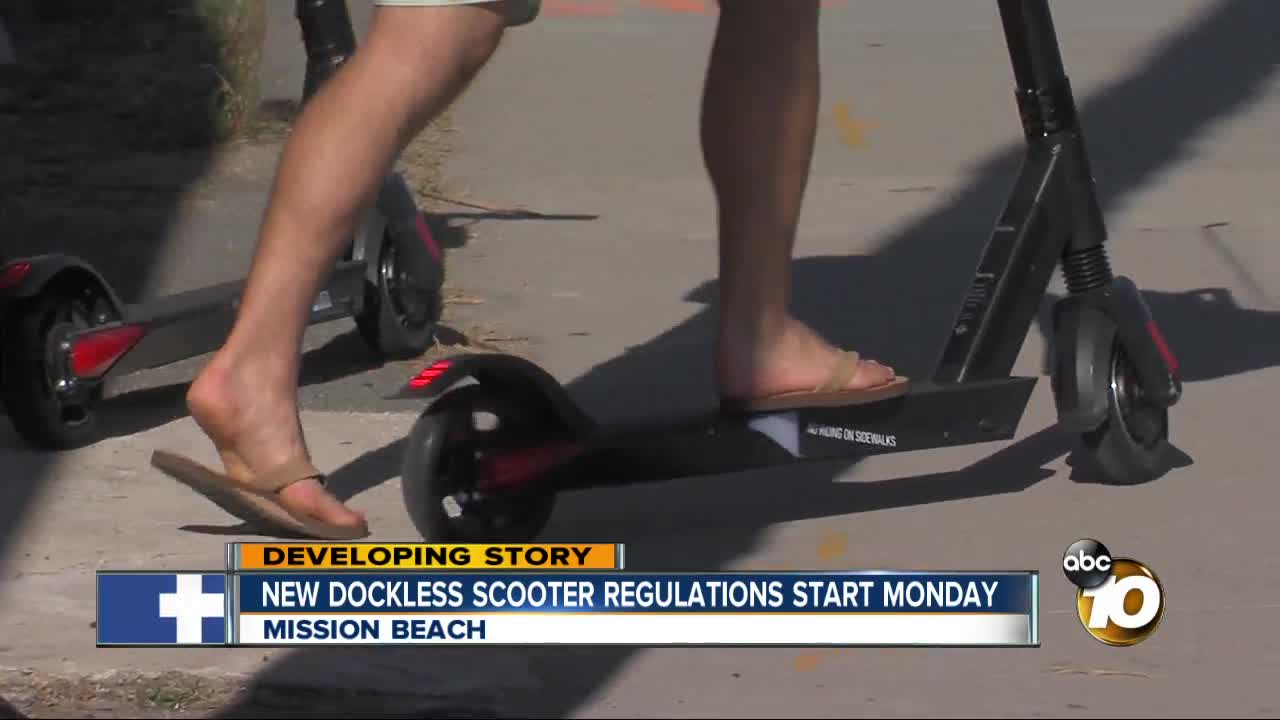 New dockless scooter regulations start Monday