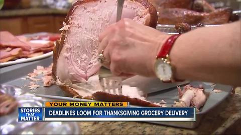 Thanksgiving grocery delivery deadlines loom