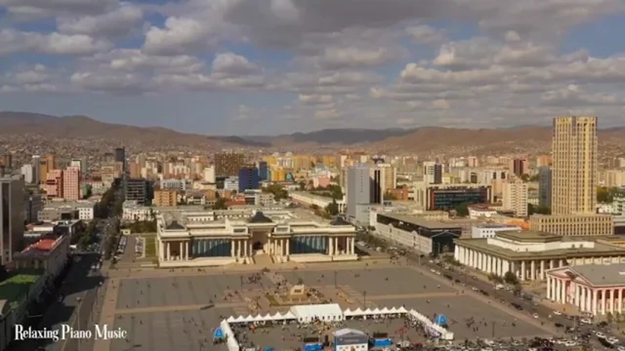 22 %%% FLYING OVER MONGOLIA 4K UHD Relaxing Music Along With Beautiful Nature Videos 4K Video HD