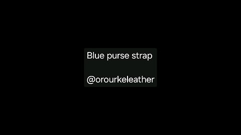 Stitching a purse strap