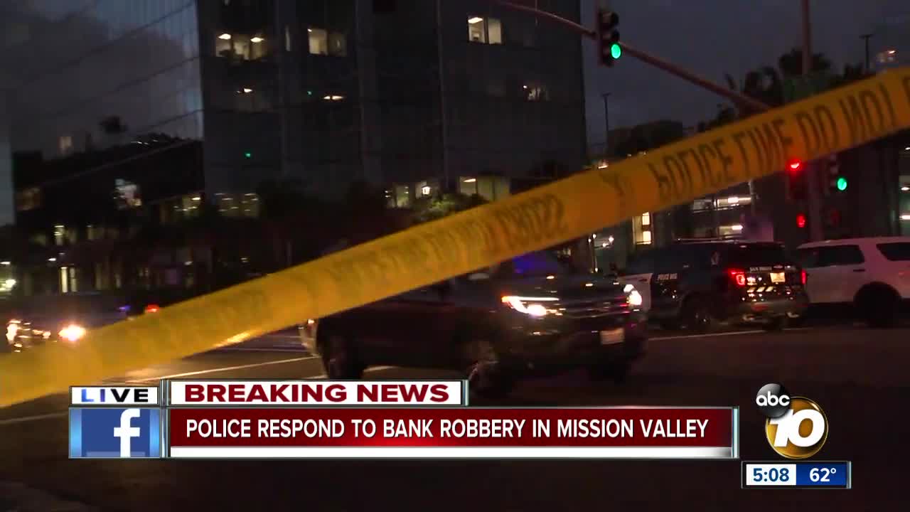 Witness describes Mission Valley bank robbery scene