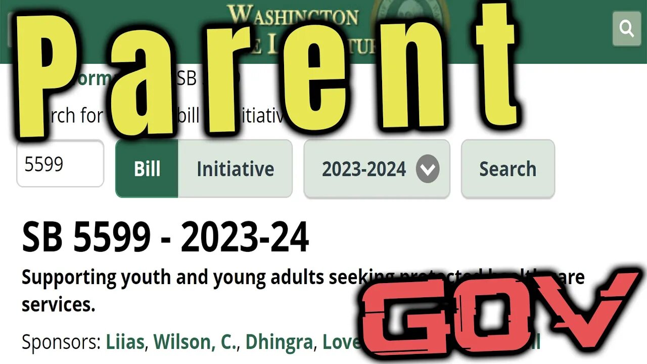 Bill SB 5599 Washington State Runaways can flee to HOST homes State NOT required to tell parent